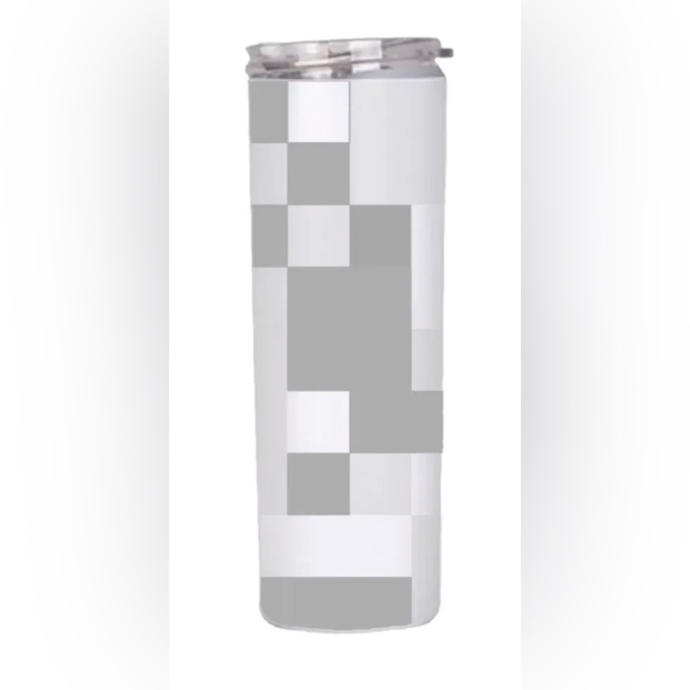 Grey white mixed mosaic Pattern Semi handmade special gift